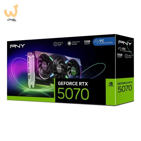 Karta graf. PNY GeForce RTX 5070 12GB ARGB OC 3-FAN Karta graf. PNY GeForce RTX 5070 12GB ARGB OC 3-FAN