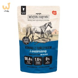 Wiejska Zagroda Karma mokra dla kota Konina z tuńczykiem i walerianą (dorosły) 100g (12 szt/op)
