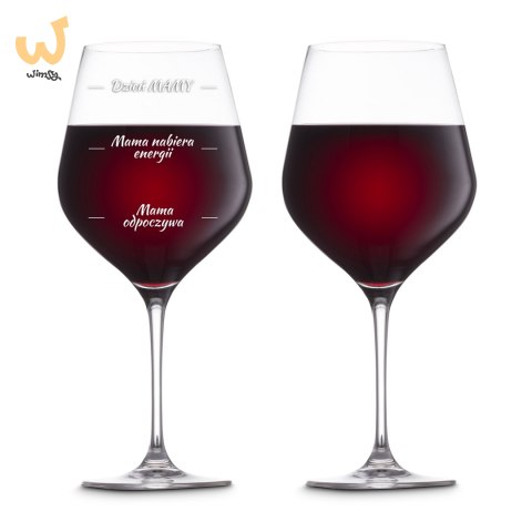 Etui na wino z kieliszkami dla Mamy - prezent dla mamy - na dzień matki Etui na wino z kieliszkami dla Mamy - prezent dla mamy - na dzień matki
