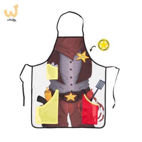 Grill Sheriff fartuszek męski BBQ otwieracz GRATIS Grill Sheriff fartuszek męski BBQ otwieracz GRATIS