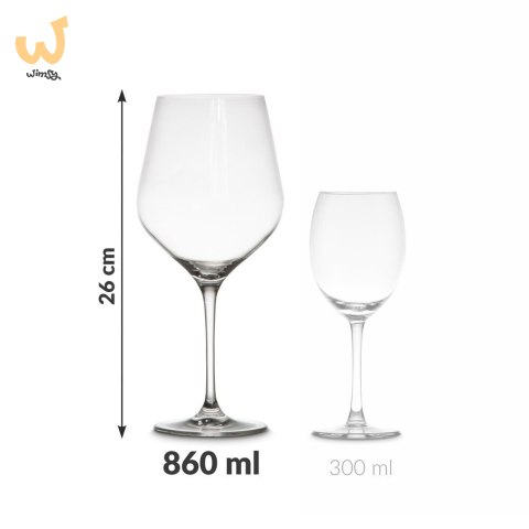 Kieliszki do wina w etui gigantyczne na całe wino Kieliszki do wina w etui gigantyczne na całe wino