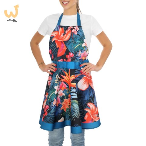 Nitly Paradise Blue - Fartuch Sukienka - prezent Dzień Kobiet Dzień Matki Nitly Paradise Blue - Fartuch Sukienka - prezent Dzień Kobiet Dzień Matki