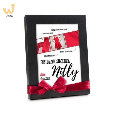 Nitly Red Fartuszek Sukienka dla niej WALENTYNKI Nitly Red Fartuszek Sukienka dla niej WALENTYNKI