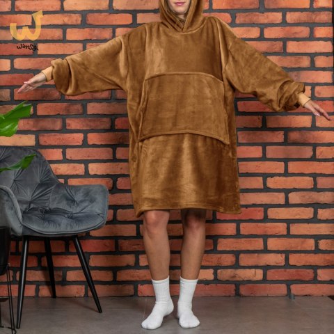 Bluzair Bluza Koc z Kapturem XXL Ciepła Toffee 4w1 Bluzair Bluza Koc z Kapturem XXL Ciepła Toffee 4w1
