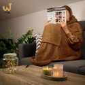 Bluzair Bluza Koc z Kapturem XXL Ciepła Toffee 4w1