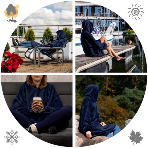 Bluzair Koco Bluza Oversize z Kapturem Polska 4w1 Bluzair Koco Bluza Oversize z Kapturem Polska 4w1