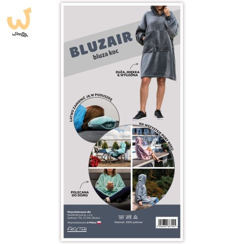 Bluzair Koco Bluza Oversize z Kapturem Polska 4w1 Bluzair Koco Bluza Oversize z Kapturem Polska 4w1