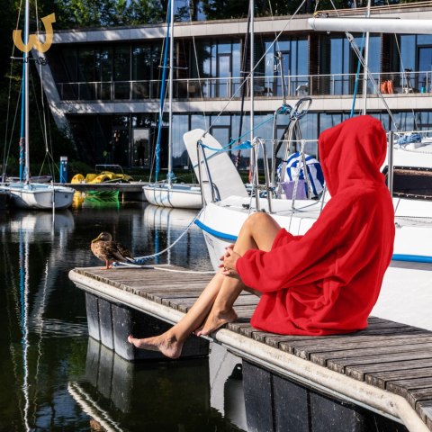 Bluzair SUPER MAMA - Bluza koc - Czerwony - prezent na dzień matki Bluzair SUPER MAMA - Bluza koc - Czerwony - prezent na dzień matki