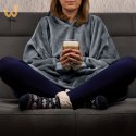 Bluzair SUPER MAMA - Bluza koc - Szary - prezent na dzień matki