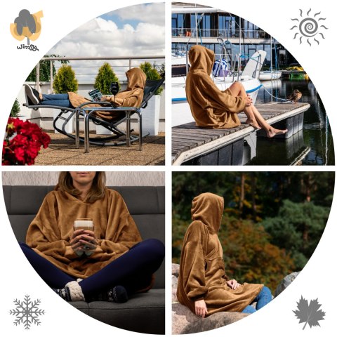 Bluzair SUPER MAMA - Bluza koc - Toffee - prezent na dzień matki Bluzair SUPER MAMA - Bluza koc - Toffee - prezent na dzień matki