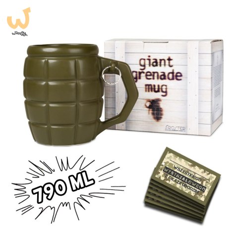 Gigantyczny Kubek Granat Zielony dla chłopaka męża Gigantyczny Kubek Granat Zielony dla chłopaka męża