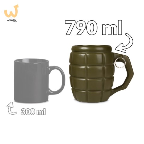 Gigantyczny Kubek Granat Zielony dla chłopaka męża Gigantyczny Kubek Granat Zielony dla chłopaka męża