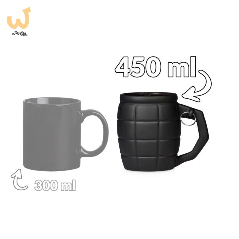 Kubek Granat Czarny 450 ml militarny dla faceta Kubek Granat Czarny 450 ml militarny dla faceta