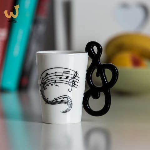 Kubek Muzyka Klucz wiolinowy prezent pudełko biały Kubek Muzyka Klucz wiolinowy prezent pudełko biały