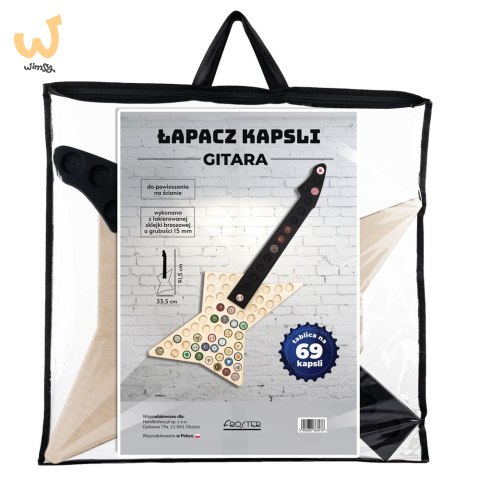 Łapacz Kapsli Gitara prezent dla miłośnika piwa Łapacz Kapsli Gitara prezent dla miłośnika piwa