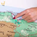 Mapa Odkrywcy Polska plakat ZDRAPKA w tubie duża