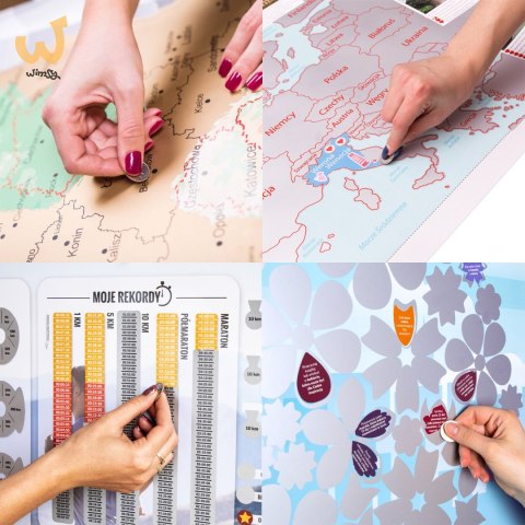 Mapa Odkrywcy Polska plakat ZDRAPKA w tubie duża Mapa Odkrywcy Polska plakat ZDRAPKA w tubie duża