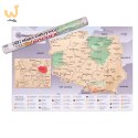 Mapa Odkrywcy Polska plakat ZDRAPKA w tubie duża