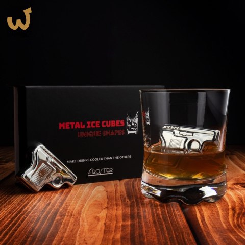 Metalowe kostki do whisky Pistolet chłodzące niego Metalowe kostki do whisky Pistolet chłodzące niego