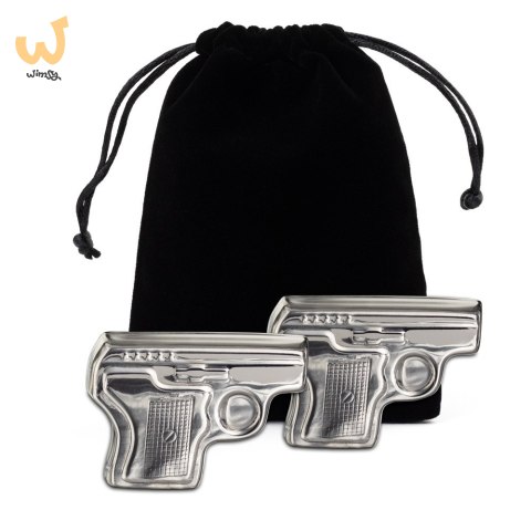 Metalowe kostki do whisky Pistolet chłodzące niego Metalowe kostki do whisky Pistolet chłodzące niego
