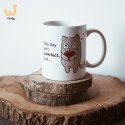 Zaskakujący kubek z kotem magiczny z wiadomością