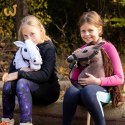 Biały konik hobby horse duży A3 kantar wodze HH