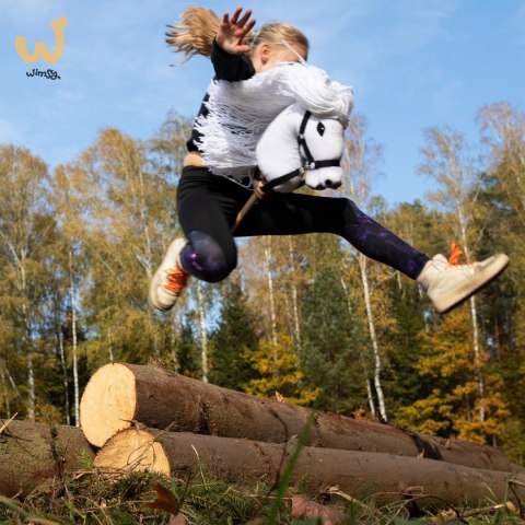 Biały konik hobby horse duży A3 kantar wodze HH Biały konik hobby horse duży A3 kantar wodze HH