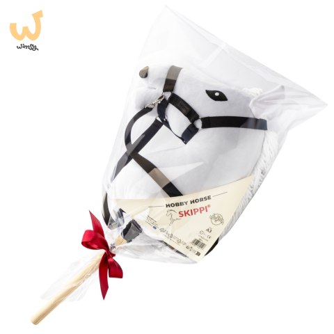 Biały konik hobby horse duży A3 kantar wodze HH Biały konik hobby horse duży A3 kantar wodze HH