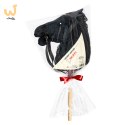 Czarny konik hobby horse duży A3 kantar kary HH