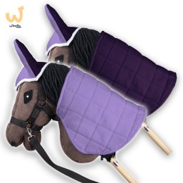 Derka dwustronna i nauszniki Skippi dla Hobby Horse - fioletowy