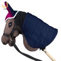 Derka dwustronna i nauszniki Skippi dla Hobby Horse- granatowa - ciemny róż