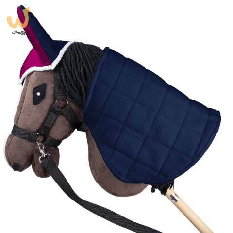 Derka dwustronna i nauszniki Skippi dla Hobby Horse- granatowa - ciemny róż Derka dwustronna i nauszniki Skippi dla Hobby Horse- granatowa - ciemny róż