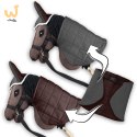 Derka dwustronna i nauszniki Skippi dla Hobby Horse - szary i brązowy
