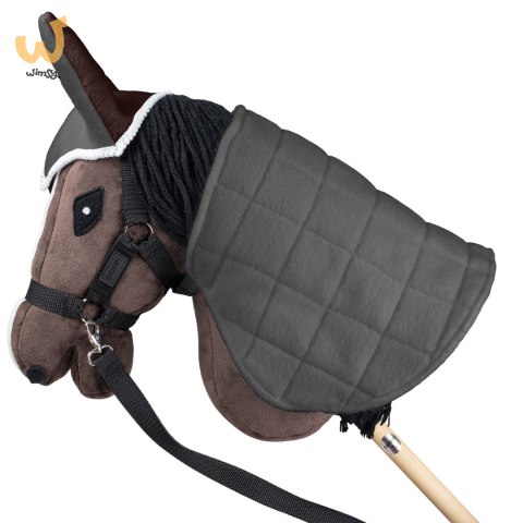 Derka dwustronna i nauszniki Skippi dla Hobby Horse - szary i brązowy Derka dwustronna i nauszniki Skippi dla Hobby Horse - szary i brązowy
