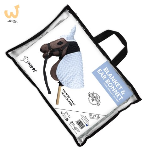 Derka i nauszniki Skippi dla Hobby Horse - niebieska - uniwersalny rozmiar Derka i nauszniki Skippi dla Hobby Horse - niebieska - uniwersalny rozmiar