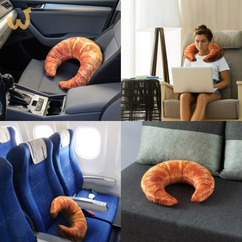 Grzejący Croissant poduszka rogal podróżny podróż Grzejący Croissant poduszka rogal podróżny podróż