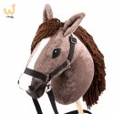 Kasztanowaty konik hobby horse duży A3 kantar HH