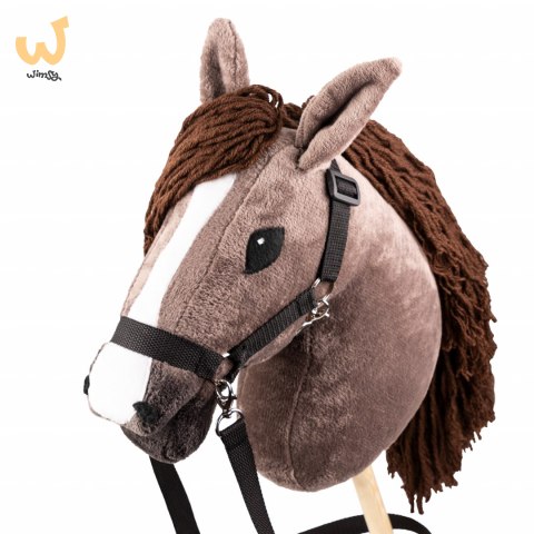 Kasztanowaty konik hobby horse duży A3 kantar HH Kasztanowaty konik hobby horse duży A3 kantar HH
