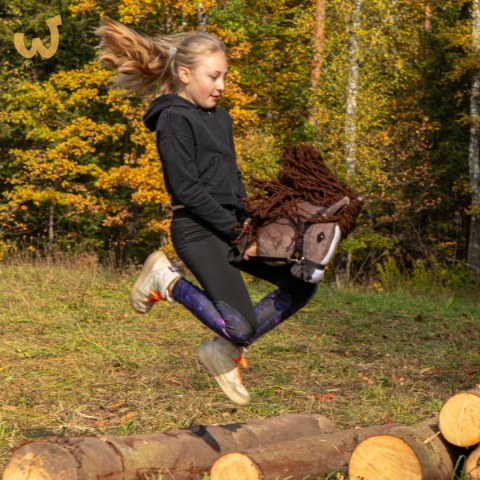 Kasztanowaty konik hobby horse duży A3 kantar HH Kasztanowaty konik hobby horse duży A3 kantar HH