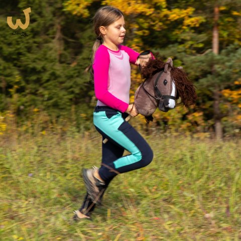 Kasztanowaty konik hobby horse duży A3 kantar HH Kasztanowaty konik hobby horse duży A3 kantar HH