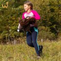 Kasztanowaty konik hobby horse duży A3 kantar HH