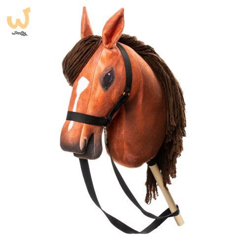 Konik na kiju z kantarem - Hobby Horse Skippi - Bursztyn - jak żywy - A3 Konik na kiju z kantarem - Hobby Horse Skippi - Bursztyn - jak żywy - A3