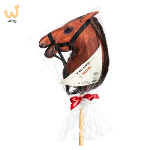 Konik na kiju z kantarem - Hobby Horse Skippi - Bursztyn - jak żywy - A3 Konik na kiju z kantarem - Hobby Horse Skippi - Bursztyn - jak żywy - A3
