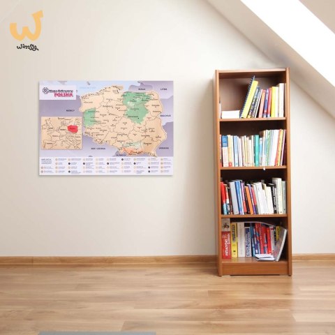 Mapa Odkrywcy Polska plakat ZDRAPKA w tubie duża Mapa Odkrywcy Polska plakat ZDRAPKA w tubie duża