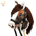 Skippi Hobby Horse w brązowe łaty - duży koń na kiju - kantar w zestawie