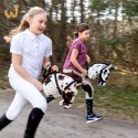 Skippi Hobby Horse w brązowe łaty - duży koń na kiju - kantar w zestawie