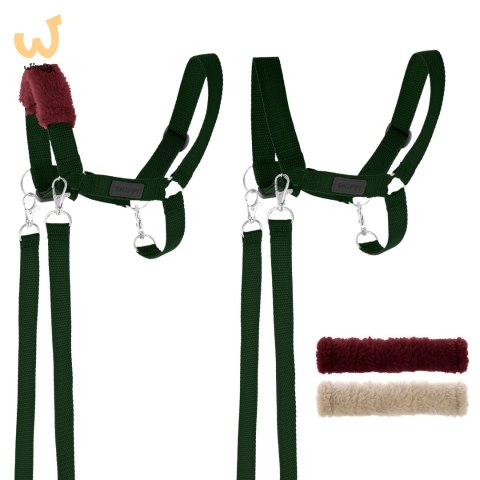 Skippi Kantar dla Hobby Horse - wodze, 2 wymienne futerka - ciemny zielony Skippi Kantar dla Hobby Horse - wodze, 2 wymienne futerka - ciemny zielony