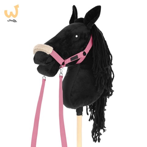 Skippi Kantar dla Hobby Horse - wodze, 2 wymienne futerka - różowy Skippi Kantar dla Hobby Horse - wodze, 2 wymienne futerka - różowy