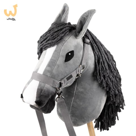 Skippi Kantar dla Hobby Horse - wodze, 2 wymienne futerka - szary Skippi Kantar dla Hobby Horse - wodze, 2 wymienne futerka - szary