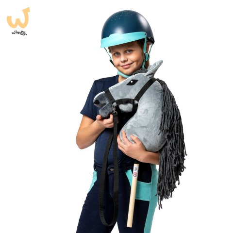 Szary konik hobby horse duży A3 kantar myszaty HH Szary konik hobby horse duży A3 kantar myszaty HH